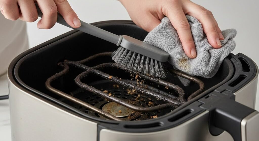 how to clean an air fryer heating element